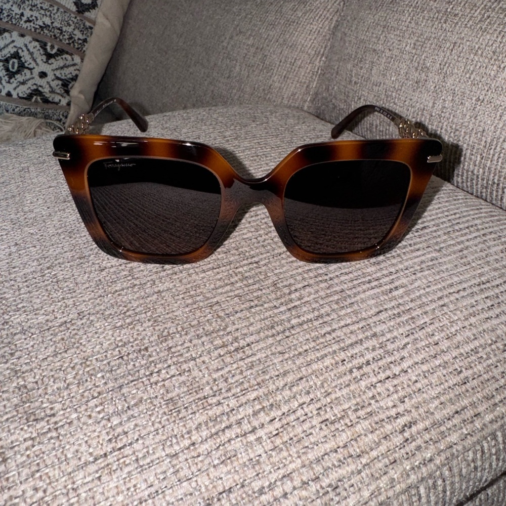 Salvatore Ferragamo Tortoise Shell Sunglasses